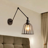 Iron lampshade Adjustable Industrial  Black Wall Lamps - Clowas